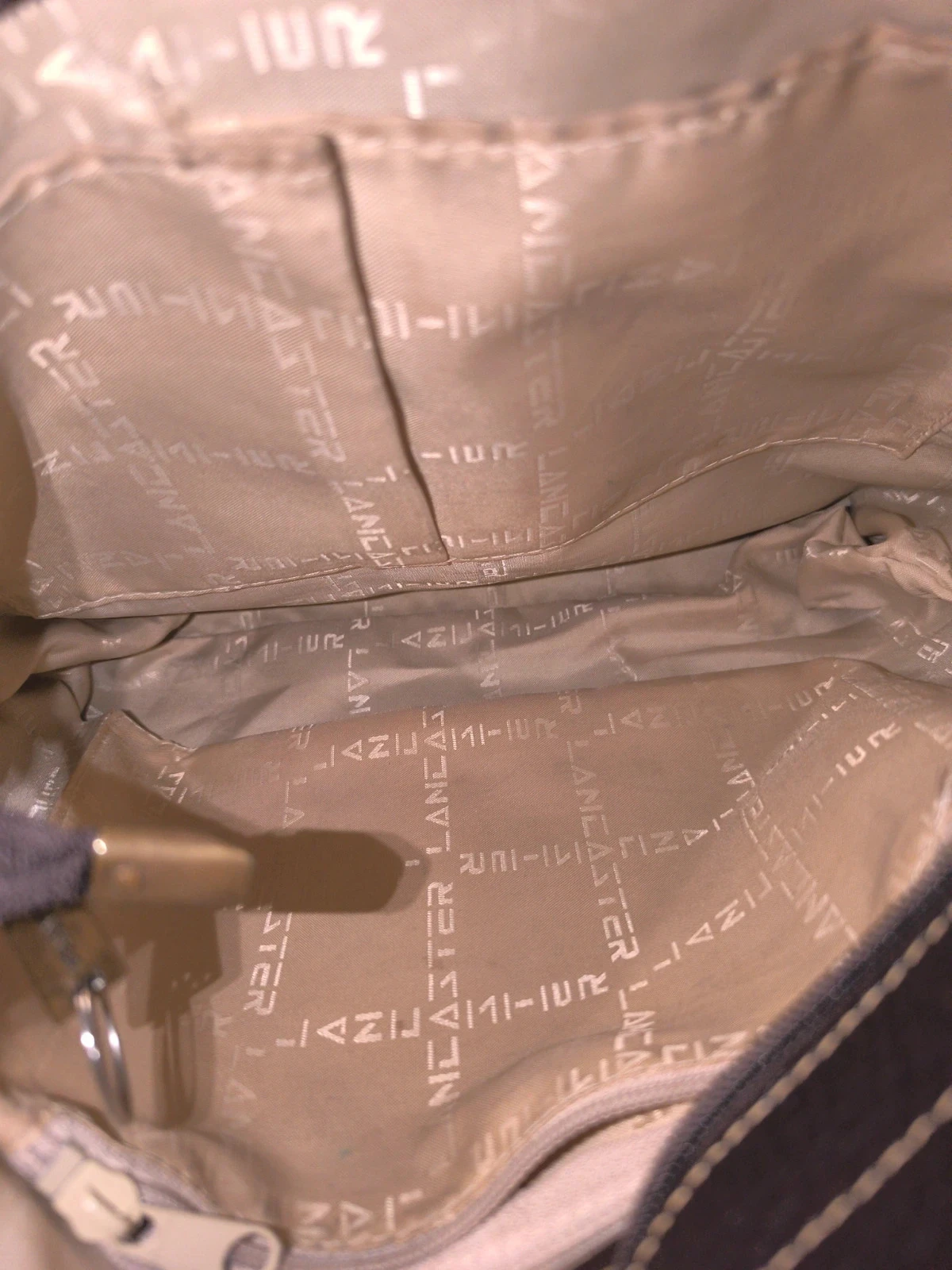 Bolsa transversal Lancaster Paris em couro genuíno marrom Made in France – photo 6